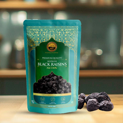 Premium Seedless Black Raisins – 200g