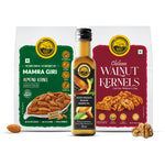Mamra Giri 250gm, Almond Oil 100ml & Walnuts 250gm Bundle